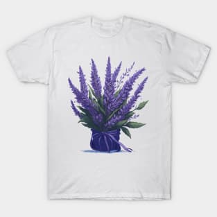 Lavender bouquet in a vase. T-Shirt